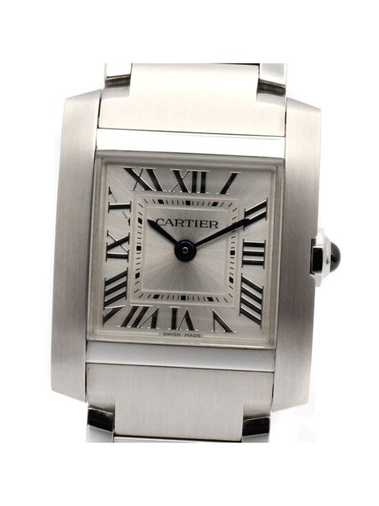 Cartier Watch Tank Francaise SM Silver Stainless Steel